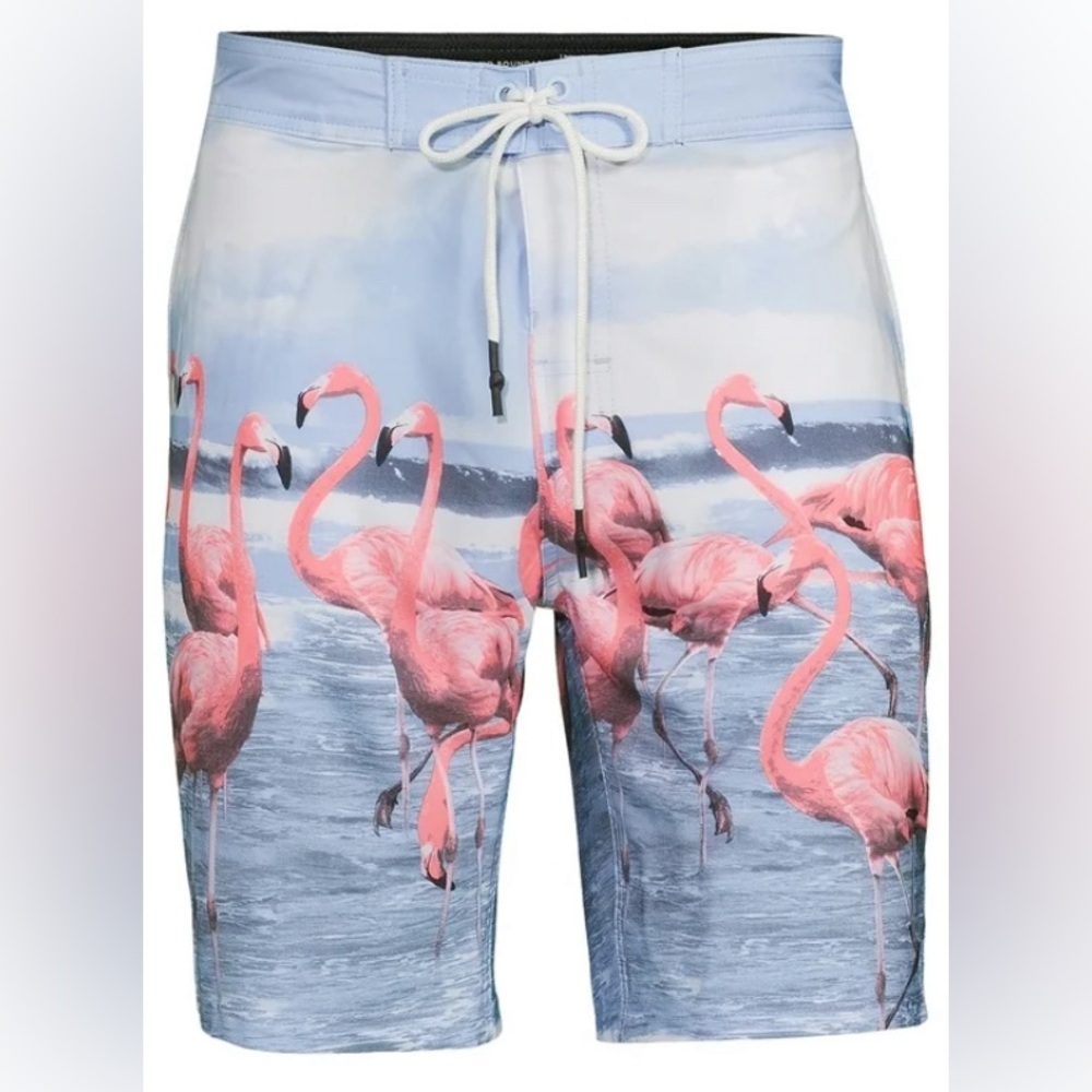💟 $4 SALE! Flamingo Print Swim Trunks/Boardshorts-men’s size 30